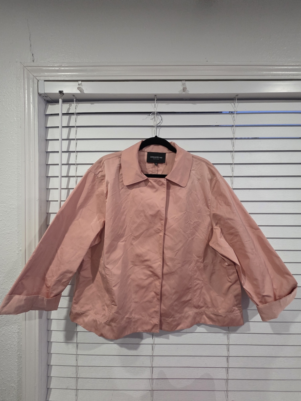 Lafayette 148 New York Button Up Jacket Salmon Color Size XL